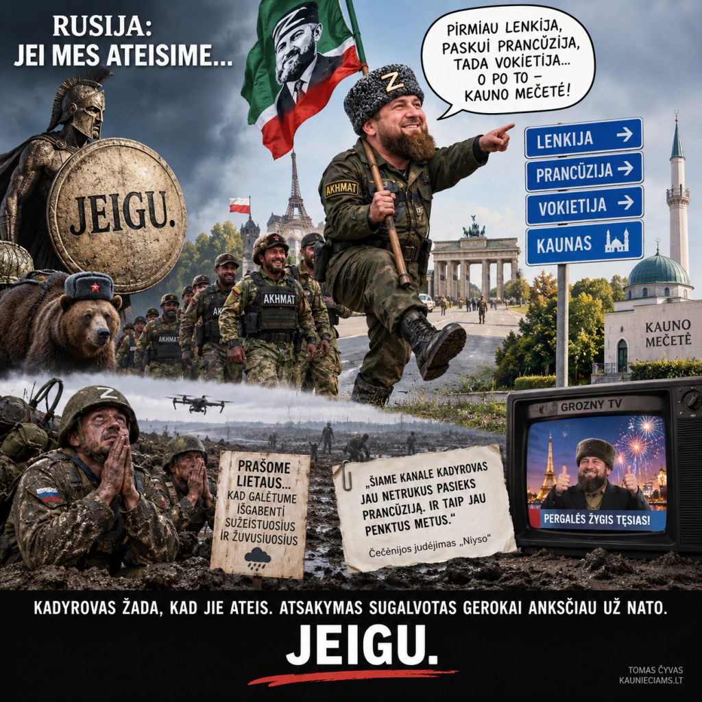 Europiečiai drebėkite – Kadyrovas eina